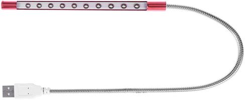 OPERITACX USB LED LED LEG LAMB مع LED مشرق مرنة القابلة للانحناء USB طاولة العناية بالعيون مصباح للمكتب المنزلي وغرفة النوم الأحمر in Kuwait