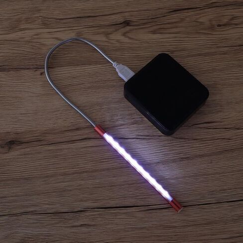 OPERITACX USB LED LED LEG LAMB مع LED مشرق مرنة القابلة للانحناء USB طاولة العناية بالعيون مصباح للمكتب المنزلي وغرفة النوم الأحمر in Kuwait