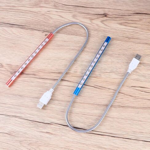 OPERITACX USB LED LED LEG LAMB مع LED مشرق مرنة القابلة للانحناء USB طاولة العناية بالعيون مصباح للمكتب المنزلي وغرفة النوم الأحمر in Kuwait