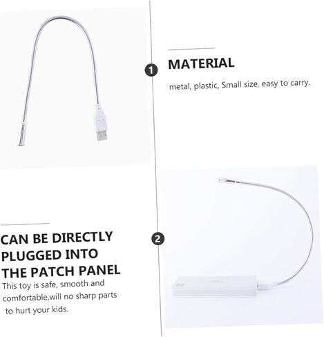 4PCS USB LED Reading Lamp Set Flexible Gooseneck Dimmable Light for Laptop Desktop and Keyboard for Home Office and Study in Kuwait