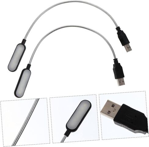 2PCS محمول USB محمول القراءة مصباح القراءة مميز مصباح LED مصابي in Saudi Arabia