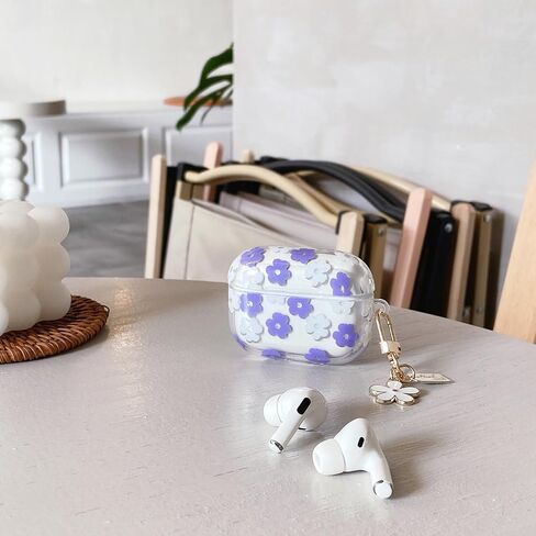بالنسبة إلى AirPods لطيف 4 CASE واضحة ، ناعمة TPU هواء هواء ، والجيل الرابع من الجيل الرابع غلاف الواقي للبشرة البشرة فتاة مع سلسلة مفاتيح الأزهار ل Apple iPod 4th Gen Case - Pink in Saudi Arabia