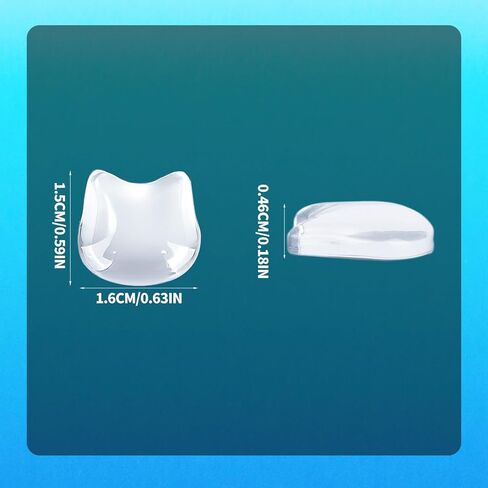 72 Pcs Raised Keyboard Stickers, Ultra Clear Artificial Crystal Raised Keycap with Transparent Adhesive Bubble Reusable Nail Art Typing Glass Sticker for Computer Laptops PCs Desktops (Cat Shape) in Saudi Arabia
