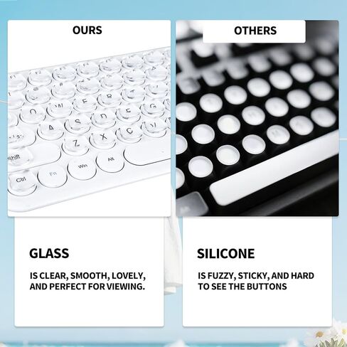 72 Pcs Raised Keyboard Stickers, Ultra Clear Artificial Crystal Raised Keycap with Transparent Adhesive Bubble Reusable Nail Art Typing Glass Sticker for Computer Laptops PCs Desktops (Cat Shape) in Saudi Arabia