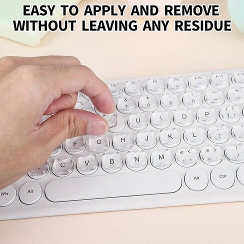 72 Pcs Raised Keyboard Stickers, Ultra Clear Artificial Crystal Raised Keycap with Transparent Adhesive Bubble Reusable Nail Art Typing Glass Sticker for Computer Laptops PCs Desktops (Cat Shape) in Saudi Arabia