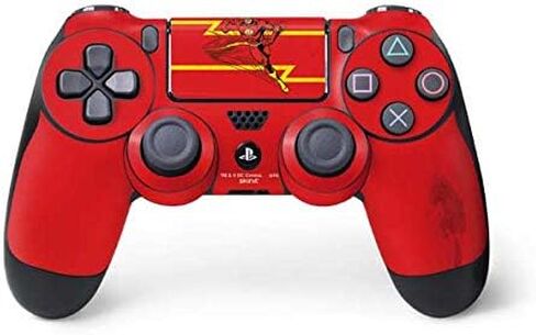 Skinit Decal Gaming Skin Compatible with PS4 Controller - Officially Licensed DC Comics The Flash Classic Art Smile Blast Design in Saudi Arabia