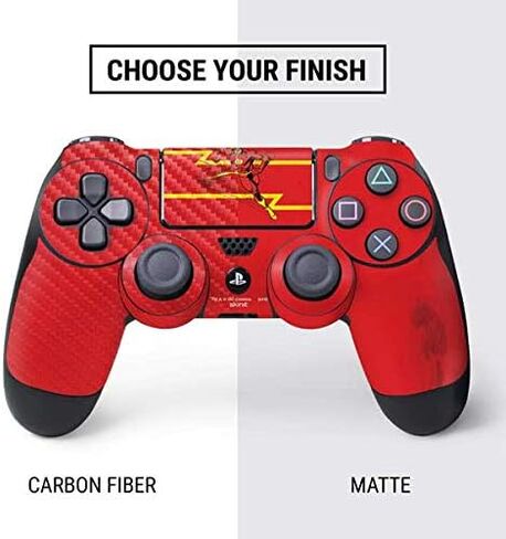 Skinit Decal Gaming Skin Compatible with PS4 Controller - Officially Licensed DC Comics The Flash Classic Art Smile Blast Design in Saudi Arabia