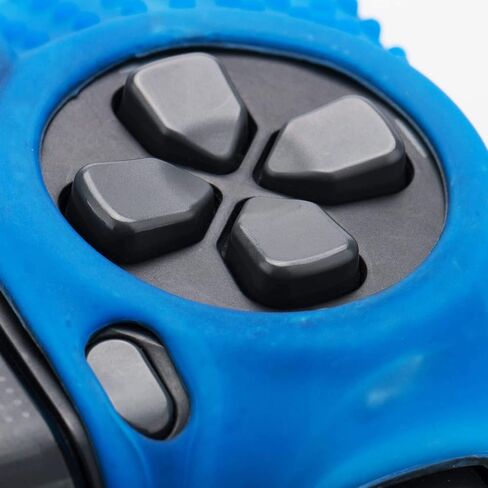 YoRHa Studded Silicone Cover Skin Case for Sony PS4/slim/Pro Dualshock 4 Controller x 1(Camouflage Blue) with Pro Thumb Grips x 8 in Saudi Arabia