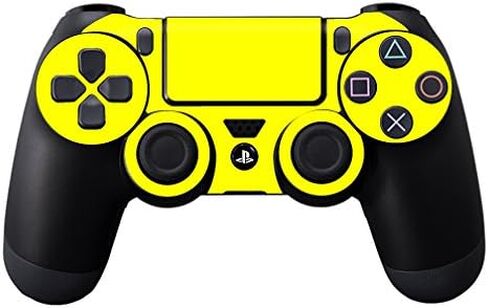 MightySkins Skin Compatible with Sony PS4 Controller - Solid Yellow | Protective, Durable, and Unique Vinyl Decal wrap Cover | Easy to Apply, Remove, and Change Styles | Made in The USA in Saudi Arabia