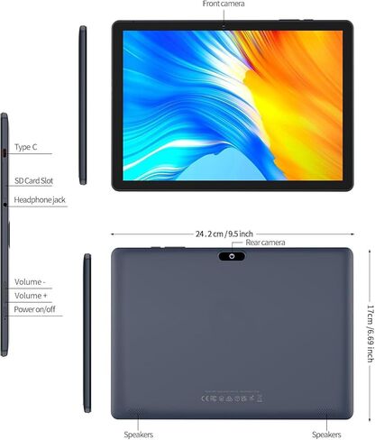 10 بوصات قرص Android 10 أقراص الهاتف مع فتحة SIM ، وسادة رباعية 64 جيجابايت ، وشاشة لمس IPS ، وكاميرا خلفية 8 ميجابكسل مدمجة في Bluetooth واي فاي ، ودعم 3G هاتفية in Kuwait