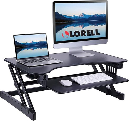 Lorell Sit-to-Stand Monitor Riser, White - LLR99901 in Saudi Arabia