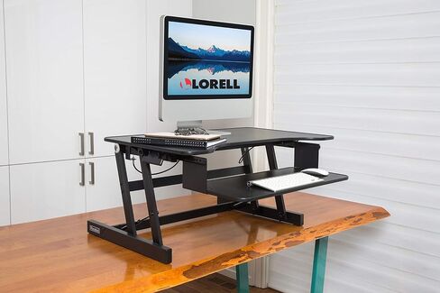 Lorell Sit-to-Stand Monitor Riser, White - LLR99901 in Saudi Arabia