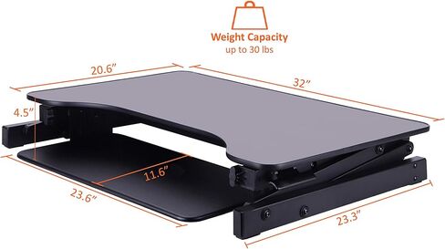 Lorell Sit-to-Stand Monitor Riser, White - LLR99901 in Saudi Arabia