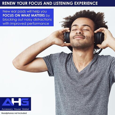 وسائد أذن بديلة ممتازة WH-H900N/وسائد أذن MDR-100ABN متوافقة مع سماعات الرأس Sony WH-900N وSony MDR-100ABN (أسود). جلد بروتين ممتاز | رغوة عالية الكثافة | راحة كبيرة in Kuwait