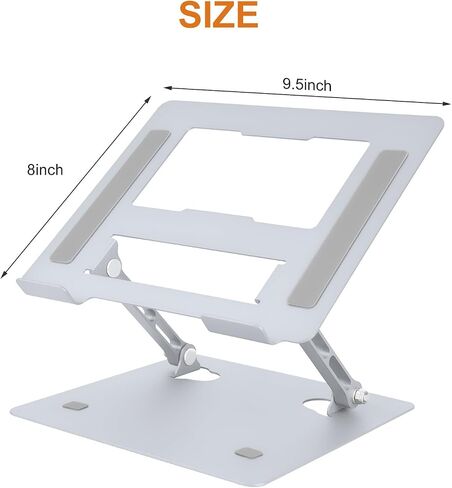 Ergonomic Laptop Stand for Desk, Adjustable Fits All Laptops and Notebooks up to 17 Inch Aluminum Alloy,Steel, Ultra-Thin,Ventilated Cooling Notebook Mount. in Kuwait