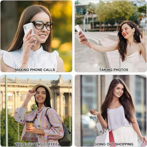 Phone Charm for Women, Anti-Theft Wrist Strap, Artificial Pearls and Crystals Detachable Cell Phone Lanyard with Metal Buckle for Most Mobile Phones in Saudi Arabia