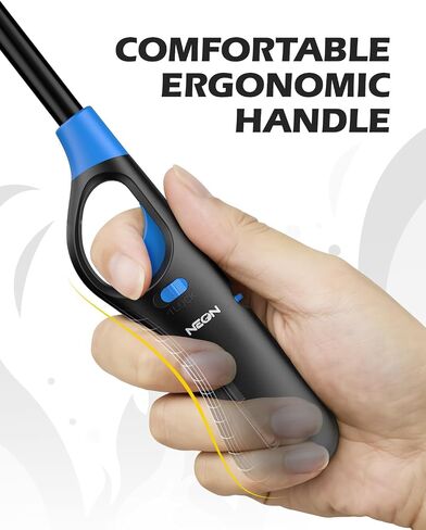 NEON Lighter, Refillable Butane Candle Lighter, 24 Pack Multi-Purpose Reusable Lighters with Long Metal Wand and Adjustable Soft Flame for BBQ, Grill, Stove, Camping, Hiking, Fireplaces, Kitchen in Kuwait