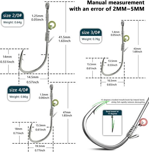 Upgraded 22 PCS Live Shrimp Hook Set, More Suitable for Shrimp Body, Carbon Steel Barbed Fish Hook, Suitable for Fishing bass, Grouper, Pike and Other Fish in Freshwater and Saltwater. in Saudi Arabia