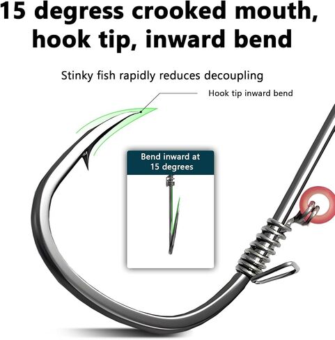 Upgraded 22 PCS Live Shrimp Hook Set, More Suitable for Shrimp Body, Carbon Steel Barbed Fish Hook, Suitable for Fishing bass, Grouper, Pike and Other Fish in Freshwater and Saltwater. in Saudi Arabia