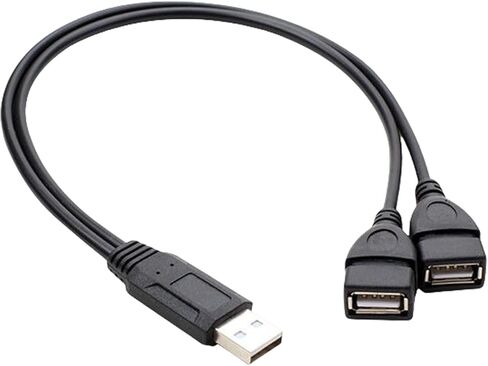 تمديد مزدوج USB ذكر إلى 2 أنثى محول طاقة الكابل y محولات USB2.0 ذكر إلى 2 USB أنثى y الخائن للهاتف in Kuwait