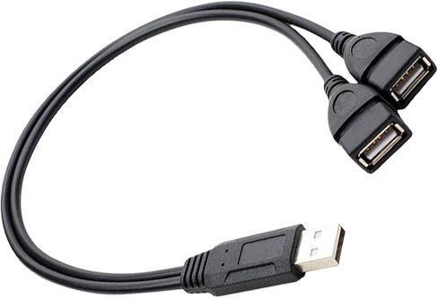 تمديد مزدوج USB ذكر إلى 2 أنثى محول طاقة الكابل y محولات USB2.0 ذكر إلى 2 USB أنثى y الخائن للهاتف in Kuwait