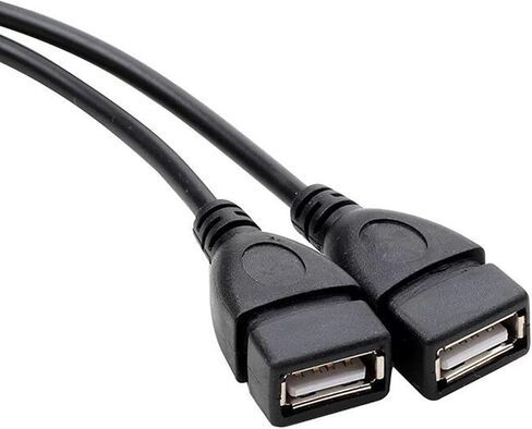 تمديد مزدوج USB ذكر إلى 2 أنثى محول طاقة الكابل y محولات USB2.0 ذكر إلى 2 USB أنثى y الخائن للهاتف in Kuwait