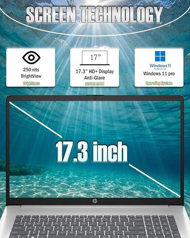 HP 17.3 كمبيوتر الكمبيوتر المحمول للأعمال - Windows 11 Pro ، Intel 10 -Core I5 ​​1334U (حتى 4.6 جيجا هرتز) ، 17.3 "HD+ 250 BrightView Nits ، Charge Fast ، KB ، الإصبع ، وسادة رقمية (64 جيجابايت رام | 2TB SSD) in Kuwait