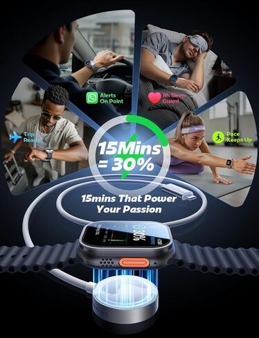 LISEN 2025 تم ترقيته 5W لشاحن Apple Watch Fast Charging USB C لـ Apple Watch Ultra 3 Series 11 Cable Charger Magnetic Cable لـ IWatch Series Ultra 3/2/1 Series 11 10 9 8 7 SE3 [3.3ft] in Kuwait