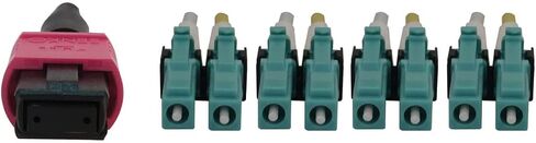 Tripp Lite Multimode Fiber Patch Cable, 50/125 OM4 MPO to 4X Switchable LC (F/M), 12 Fiber, Magenta, LSZH Jacket, 1 Meter / 3.3 Feet, Lifetime Limited Manufacturer's Warranty (N845X-01M-8L-MG) in Saudi Arabia