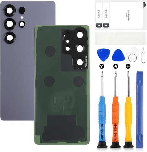 بالنسبة إلى Samsung Galaxy S25 ، استبدال الزجاج الخلفي Ultra لعدسة الكاميرا الزجاجية الخلفية S25+TAPE PRE-CUT+مجموعة أدوات الإصلاح (Titanium SilverBlue) in Kuwait