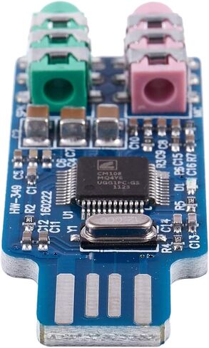 Free Driver USB Sound Card CM108 USB Sound Card Chip Blue in Saudi Arabia