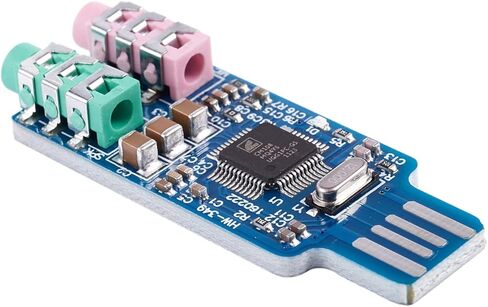 Free Driver USB Sound Card CM108 USB Sound Card Chip Blue in Saudi Arabia