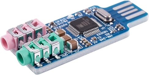 Free Driver USB Sound Card CM108 USB Sound Card Chip Blue in Saudi Arabia