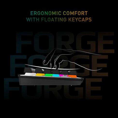 MSI Forge GK300 Blue US-لوحة مفاتيح ميكانيكية ، مفاتيح زرقاء ، RGB ، مريح ، مضاد للزاوية ، قابلة للتعديل الزاوية (أسود) in Saudi Arabia