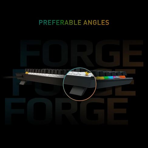 MSI Forge GK300 Blue US-لوحة مفاتيح ميكانيكية ، مفاتيح زرقاء ، RGB ، مريح ، مضاد للزاوية ، قابلة للتعديل الزاوية (أسود) in Saudi Arabia