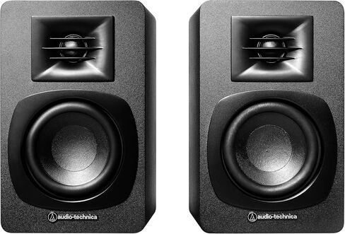 Audio Technica AT-LP70XBT-BZ Automatic Belt-Drive Turntable - Black/Bronze with Audio Technica AT-SP3X Powered Bookshelf Speakers with Bluetooth (2024) in Saudi Arabia