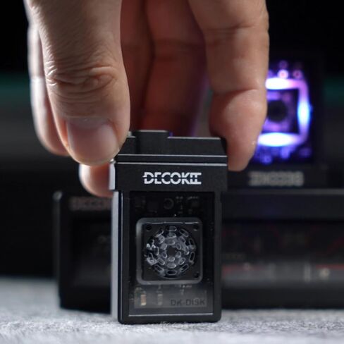 M.2 NVME SSD العلبة ، عامل الشكل 2230 ، USB 3.2 Gen2 ، RGB LED ، التبريد النشط ، متوافق مع iPhone 15/16 ، Steam Deck ، PS5 (Black) in Kuwait