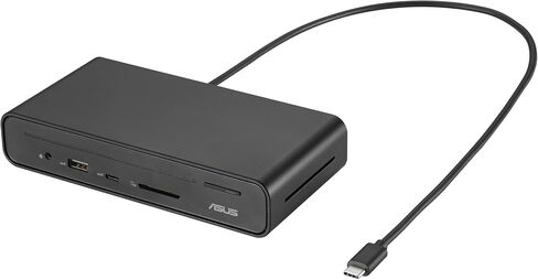 Asus DC300 Docking Station - for Mouse, Keyboard, Monitor, Notebook - Charging Capability - Memory Card Reader - SD - 150 W - USB Type C - 3 Displays Supported - 4K - 3840 x 2160-6 x USB Ports - 3 x in Saudi Arabia
