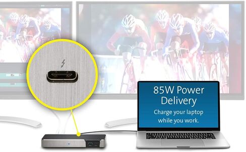 Kensington SD5200T Thunderbolt 3 Docking Station - 170 Watts with Power Delivery - Dual Monitor 4k for Mac and PC (K38300NA) (Renewed) in Saudi Arabia
