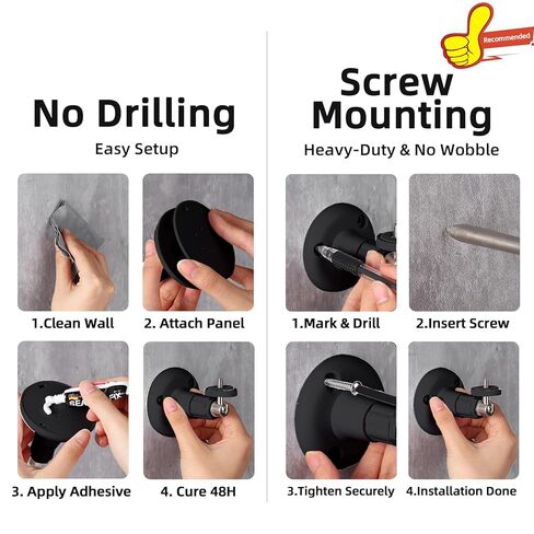 Base Station Wall Mount & Stand Holder for Valve Index Base Station, Vive Base Station, Valve Base Station 2.0, Vive Base Station 2.0 - Universal 1/4 Screw Mount with Double-Sided Adhesive, Screw Set, Drill or Stick Choice in Kuwait