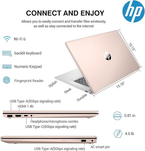 2025 HP 17 بوصة كمبيوتر محمول شاشة تعمل باللمس ، 17.3 HD+ شاشة تعمل باللمس كمبيوتر الكمبيوتر المحمول ، Intel Core i7 ، مكتب Lifetime ، 64 جيجابايت من ذاكرة الوصول العشوائي 2TB SSD+ 512GB in Kuwait