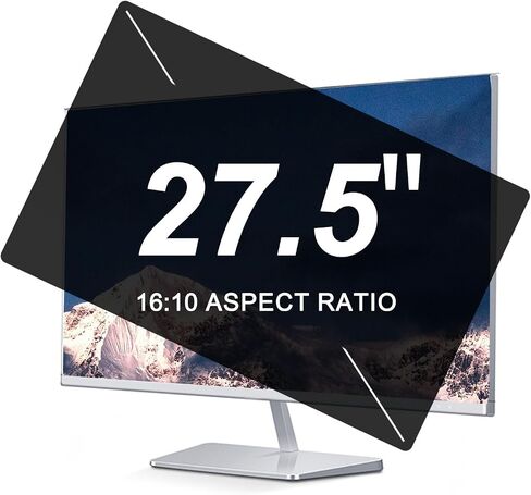 Computer Privacy Screen 27.5 Inch, 16:10 Widescreen Monitor - Anti Blue Light - Anti Glare Privacy Screen Protector, Removable - Anti-Scratch - Anti Spy - Data Security 27In Protector Film in Saudi Arabia