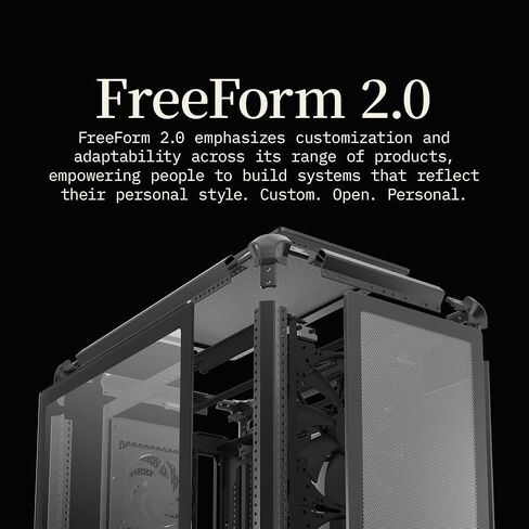 Cooler Master MasterFrame 500 Mesh Black Freeform 2.0 Modular Platform Open-Air ATX Mid-Tower Case, Aluminum Frame, Dual 200mm Fans, 390mm GPU Max, 360mm AIO Max, Type C, Tempered Glass in Saudi Arabia
