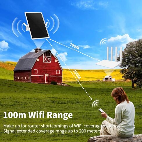 مكرر شمسي خارج الهواء الطلق ، داعم إشارة WiFi Extender ، لوحة شمسية 15W وبطارية 20000 مللي أمبير في الساعة ، 2.4G/5G WIFI Repeater 300MBPS ، يمتد التغطية إلى 328 قدمًا ، PROOD IP66 IP66 in Kuwait