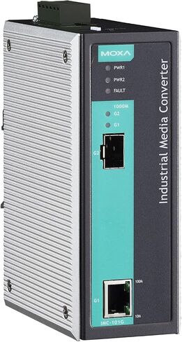 MOXA IMC-101G Industrial 10/100/1000BaseTX to 1000BaseSX/LX/LHX/ZX Media Converter, SFP. in Saudi Arabia