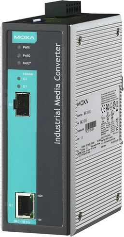 MOXA IMC-101G Industrial 10/100/1000BaseTX to 1000BaseSX/LX/LHX/ZX Media Converter, SFP. in Saudi Arabia