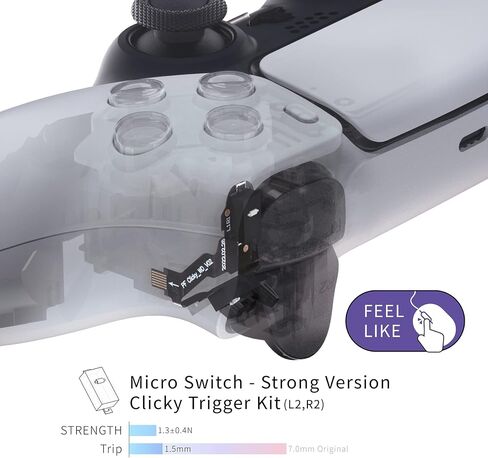 eXtremeRate Micro Switch - Strong Version Clicky Hair Trigger Kit for PS5 Controller BDM-010 BDM-020 Shoulder Buttons, Ergonomic Micro Switch Bumper Trigger Buttons Mouse Click for PS5 Controller in Saudi Arabia