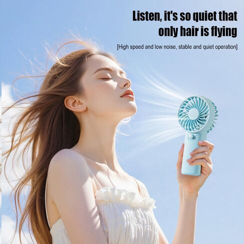 USB Desktop Fan, Personal Desktop Handheld Fan (Batteries Not Included) for Home and Office, Summer Gift,Blue in Saudi Arabia