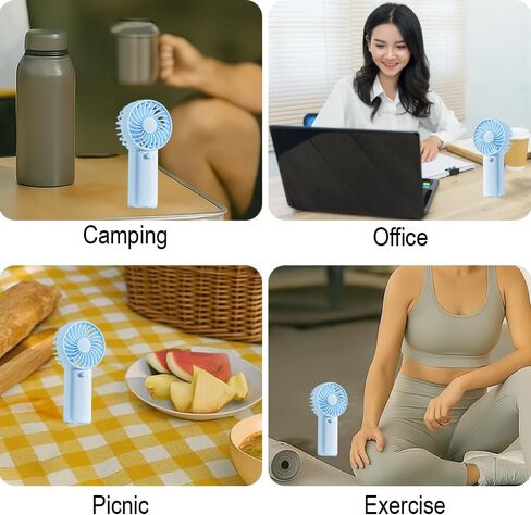 USB Desktop Fan, Personal Desktop Handheld Fan (Batteries Not Included) for Home and Office, Summer Gift,Blue in Saudi Arabia