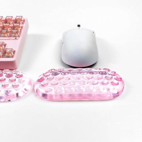 Ergonomic Gel Keyboard and Mouse Wrist Rest Set – Light Pink Wrist Rest for Computer Keyboard 75% 80%, Comfort & Support for Typing and Gaming in Saudi Arabia